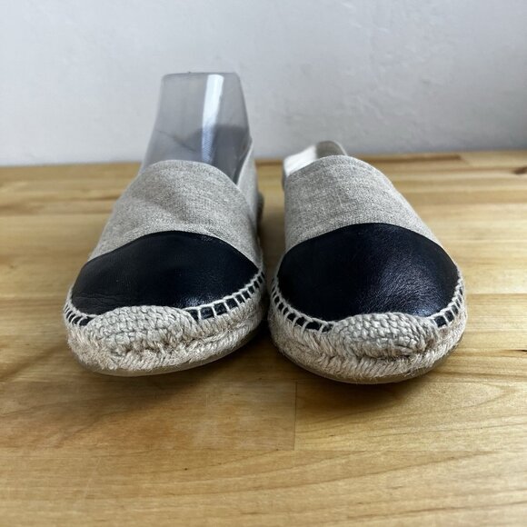 J. Crew Women's Espadrille Flats Cap Toe Linen Shoes CA010 Vacation Spain Size 8 - Picture 4 of 10